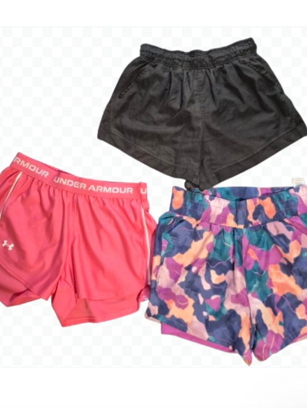 Reebok,UA&Athletic Works Women Shorts 3 Pcs.XS Shorts Bundle.